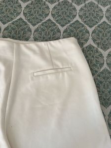 Trendy High waist White Skort