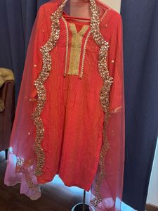 Coral Kurti Set