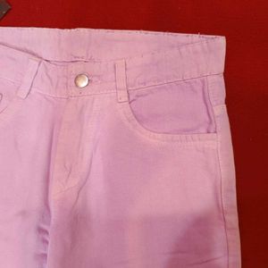 Lilac Wide Leg Jeans