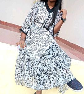 White & Black Polka Dot Dress