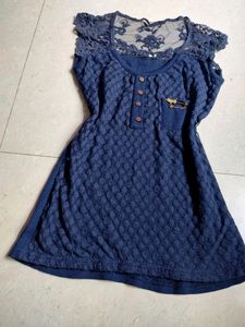 Dark Blue Sleeveless Top