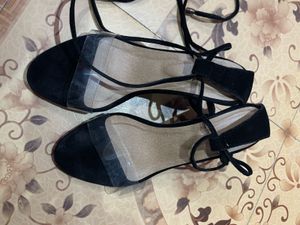 Black Tie Up Heels