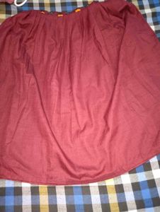 Embroidery Feeding Maroon Kurti
