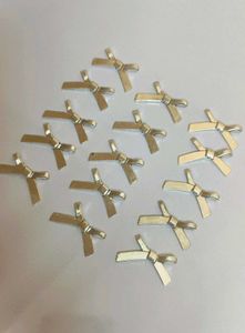 Silver Ribbon/Bow Charms (15 pcs)