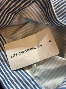 Littlebox Striped Collar Bodycon Dress