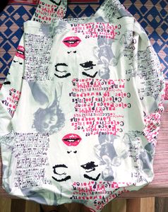 Shein White Printed top
