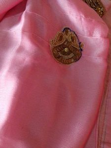 Elegant Pink &amp; Gold Saree
