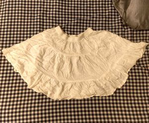 adorable white tiered skater short skirt