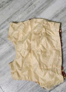 Cream Semi Stitched Blouse