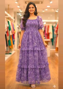 Purple Tiered Maxi Dress