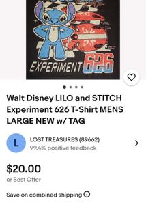 Disney Stitch “Experiment 626” Graphic T-Shirt