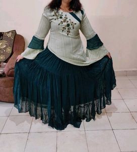 Emerald Green Asymmetrical Dress (FIX RATE)