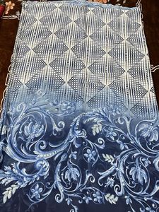 navy blue saree with blouse