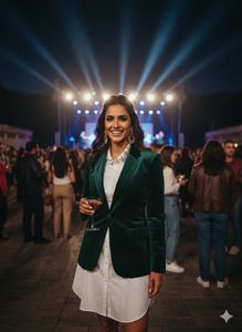 ✨ZARA Glitz Collar Midi:The Star of Wardrobe💎