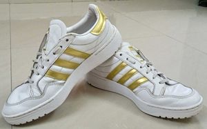 Adidas White Golden Sneakers