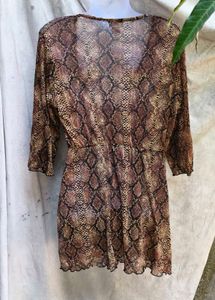 181212 Snakeskin Print Mini Dress