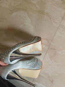 Silver Sparkle Heels