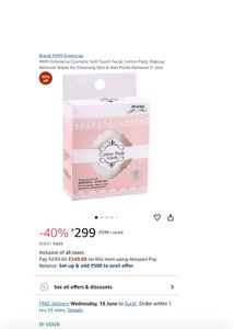 Facial cotton pads (Pack Of 5)