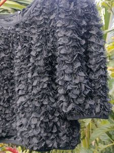 Black Textured Top