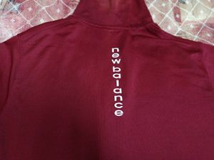 Maroon New Balance Polo Dry-Fit T-Shirt | Sporty