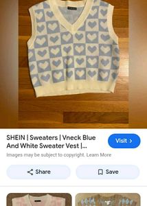 Blue Heart Sweater Vest