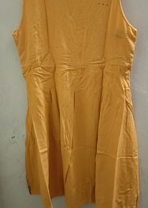 Yellow Embroidery Short Maxi Dress