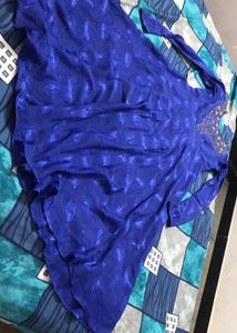 Royal Blue Dress Dupatta With Pant