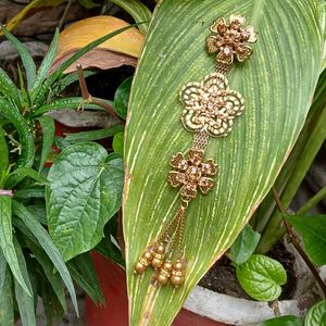 Elegant Golden Long Brooch