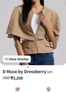 Dressberry Brand New Butterfly Cape Wool Jacket