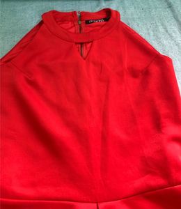 Red Back Cut Out Dress