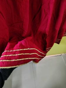 Red Maxi Skirt For Navratri Festival