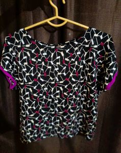 Patterned Sheer Crop Top