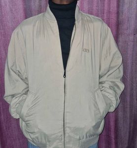 Balenciaga Men's Beige Bomber Jacket