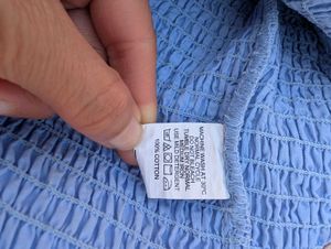 Light Blue Ruffle Smocked Top