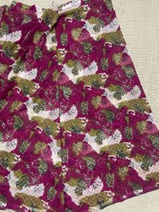 Pink Paisley Print Saree