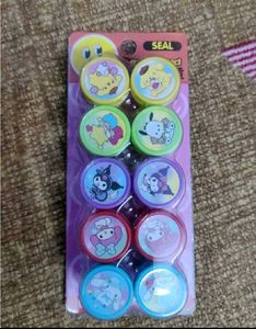 Cute Character Stamps Set