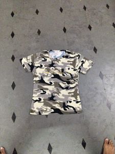 Camouflage Print T-Shirt