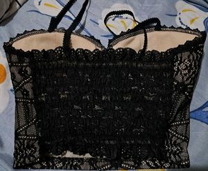 Black net top
