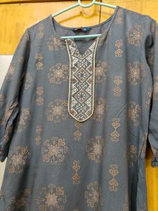 Gray Printed Kurti