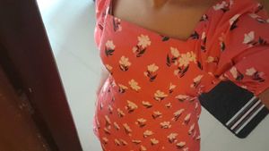 Redish Pink Floral Mini Dress