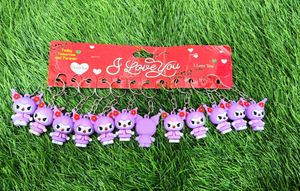 Set Of 12 Kuromi Keychains