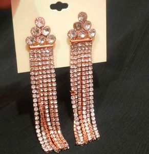 Perfect Rose Gold earrings for cocktail party.