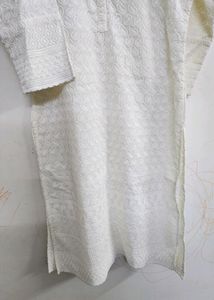 White Embroidered Kurti