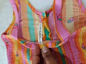 Striped Girl&#39;s Jumpsuit Set