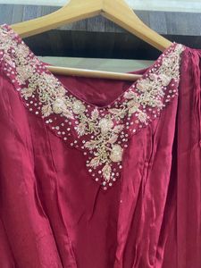 Elegant Maroon Ethnic Gown