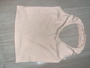 Cute Beige Tank Top