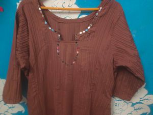 Elegant Brown Midi Dress