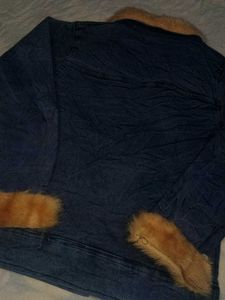 Denim Fur Jacket