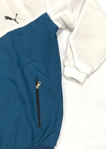 Puma Jacket white &amp; Cyan (Chest 44”, Size XL)