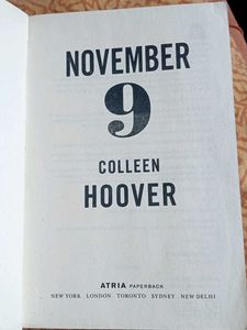 November 9 Novel by Collen Hoover